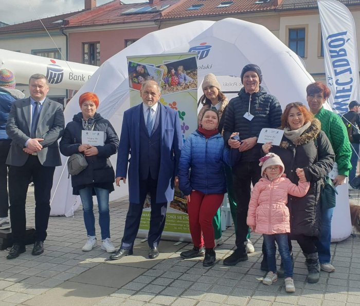 Pamiątkowe zdjęcie z władzami miasta Żywca.