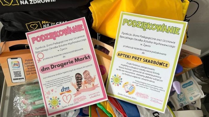 Podziękowania dla drogerii markt Polska za prezenty.