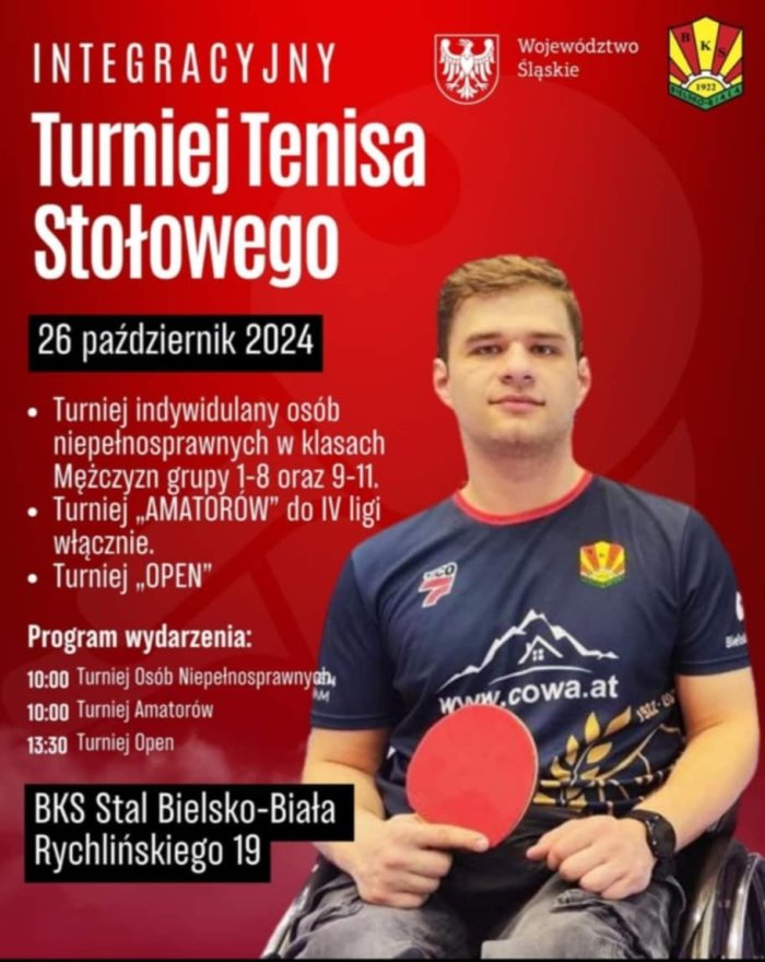 Integracyjny turniej tenisa stołowego w Bielsku-Białej.
