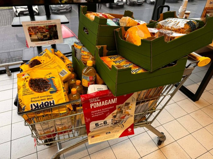 Zebrane produkty żywnościowe.