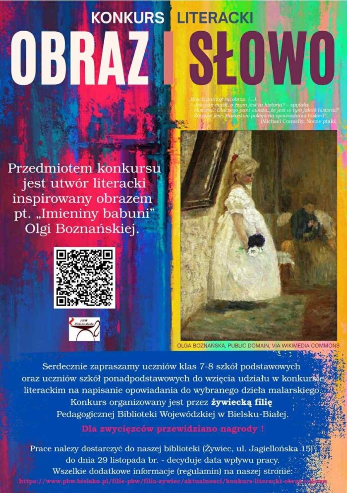 Konkurs literacki obraz słowo.