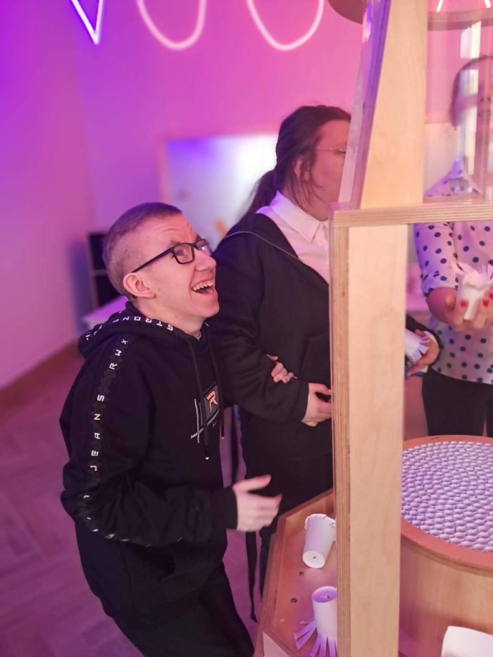 Uczniowie w Centrum Nauki Kopernik w Żywcu.