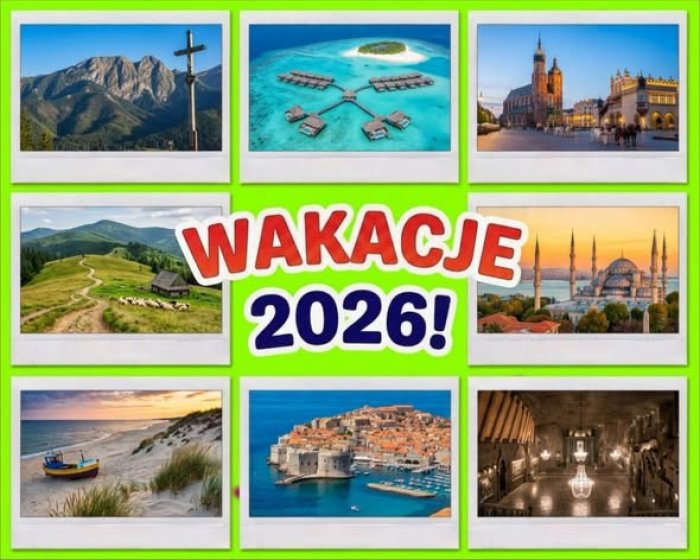 Wakacyjne miejsca podróży.